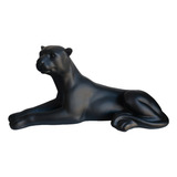Pantera Negra Escultura Estatua Decoração Leopardo
