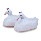 Pantufa 3d Cisne Adulta E Infantil Feminina Chinelo Inverno