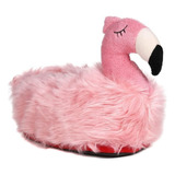 Pantufa 3d Flamingo Com Solado De Borracha Original Ricsen