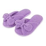 Pantufa Antiderrapante Com Laço Super Confortavél E Resistente  37 38  Lilás 