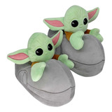 Pantufa Baby Yoda Quentinha Pelucia Oficial Star Wars