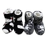 Pantufa Bota Peluciada Antiderrapante Infantil Bebê 1 A 4 Anos Feminino 1 2