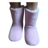 Pantufa Botinha Adulto Feminina Com Solado Emborrachado