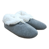 Pantufa Botinha De Quarto Feminino Pel Plush Cinza Mescla