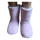 Pantufa Botinha Feminina Adulto C Antiderrapante P Inverno