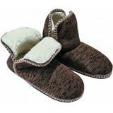 Pantufa Botinha Feminina De Lã Forrada Palmilha Cano Alto