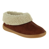 Pantufa Calçado De Inverno Forrada Em Lã Marrom
