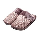 Pantufa De Casa Masculina Feminina Adulta Pelúcia Confortável BR40 41 27 5cm MARROM