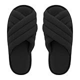 Pantufa Feminina Antiderrapante Chinelo De X 100  Poliéster Preto  39 40  Preto 