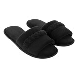 Pantufa Feminina Slide Antiderrapante Com Trança Super Macia