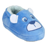 Pantufa Infantil Bebê Menino Azul Ursinho Masculino Pimpolho