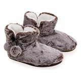 Pantufa Quente Botinha Feminina Peluciada Confortável Europa