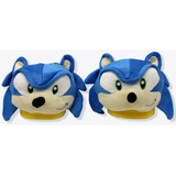Pantufa Sonic 3d Solado De Borracha Pelúcia