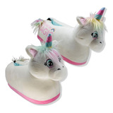 Pantufa Unicornio 3d Com Solado De Borracha Zona Criativa