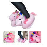 Pantufa Unicornio Rosa 3d Adulto Infantil Antiderrapante