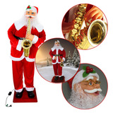 Papai Noel 1 80m Musical Saxofone Gigante Canta Dança Bivolt