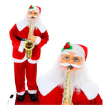 Papai Noel Com Saxofone Musical E Dançante Bivolt 1 80m Luxo