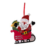 Papai Noel Enfeite Trenó Árvore Natal Pisca Pisca Led 17cm Cor Vermelho 5v