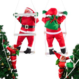 Papai Noel Escalador Escada 60cm Enfeite Natal Decoração