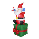 Papai Noel Inflável Gigante De 5 9 Pés Em Caixa De Presente