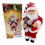Papai Noel Musical Com Luminária Art Christmas 35cm