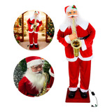 Papai Noel Musical Com Saxofone Bivolt 1 80m Luxo Natal