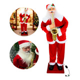 Papai Noel Musical Com Saxofone Bivolt 1 80m Luxo Natal