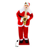 Papai Noel Musical Combinação Com Saxofone Bivolt 1 80m Luxo