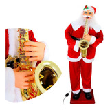 Papai Noel Natal Musical Toca Saxofone E Dança 1 80m Bivolt