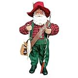 Papai Noel Pescador Resina 30CM