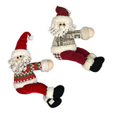Papai Noel Segura Cortina Decoração Natalina Presente Natal