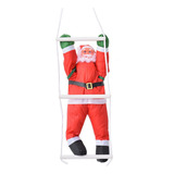 Papai Noel Subindo Escada Escalador 1 5m Natal Enfeite Luxo