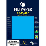 Papel A4 Color Filicolor Azul 180g 