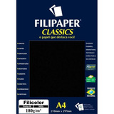 Papel A4 color Filicolor Preto 180g Filiperson