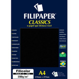 Papel A4 Color Filicolor Preto 180g 