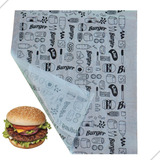 Papel Acoplado Hambúrguer Lanche Burger Frios 1000 Unidades