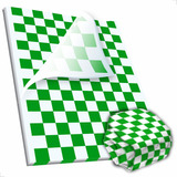 Papel Acoplado Quadriculado Xadrez Verde