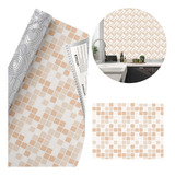 Papel Adesivo 3d Lavável Diversas Cores Multiuso 10m X 45cm Cor Pastilha Bege