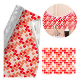 Papel Adesivo 3d Lavável Diversas Cores Multiuso 10m X 45cm Cor Pastilha Vermelho