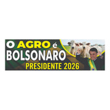 Papel Adesivo Colante Bolsonaro 22   25x8cm 100 Unid