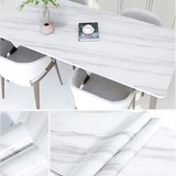 Papel Adesivo Envelopamento Móveis Imita Marmore 5 0 X 0 60m Cor Branco