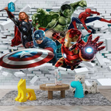 Papel Adesivo Quarto Menino Avengers Vingadores