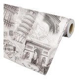 Papel Adesivo Teens Balões Retro Torre Eiffel Barbearia 
