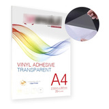 Papel Adesivo Vinil Transparente Leitoso 180g