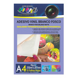 Papel Adesivo Vinílico Branco Fosco A4 Impressão 120g