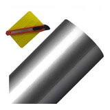Papel Adesivo Vinílico Prata Tipo Inox Móveis Rolo 6m X 1m