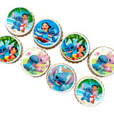 Papel Arroz Cortado Redondo Comestível Lilo E Stitch Cod01