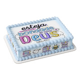 Papel Arroz E Faixa Para Bolo Frase Evangélica Mod05