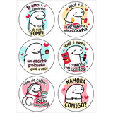 Papel Arroz Flork Frases Casal Mini Bolo Bento Cake 9cm Cada