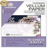 Papel Aveludado Translúcido Dowsabel 30 8 Kg 21 6 X 28 Cm Vellums Imprimíveis Para Sobreposições De Cartão Convites Faixas De Barriga Envelope Lanterna 50 Folhas